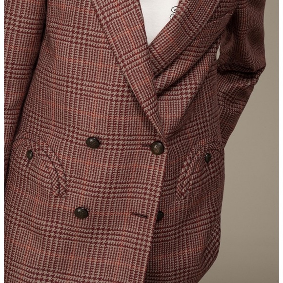 NWT Blazé-Milano Marybelle Plaid Double-Breasted Blazer - Picture 15 of 16
